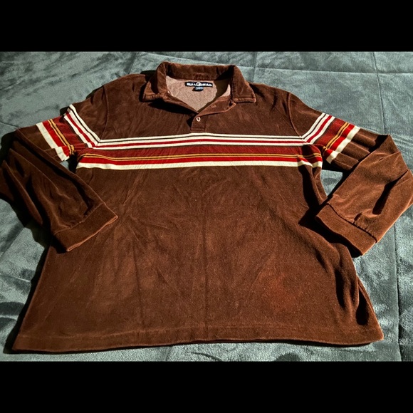 Bullhead Polyester Surf Rugby 90s Grunge Style Long Sleeve Men’s Size Large - Picture 3 of 4